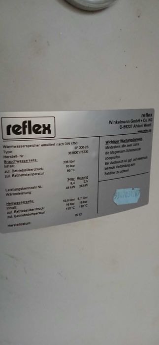 Puffer 300l Reflex cu 2 serbentine