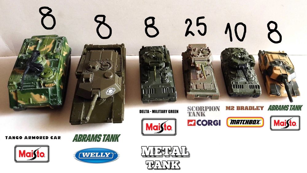 Meтални военни модели Welly, Matchbox, Maisto, Corgi, AmerCom