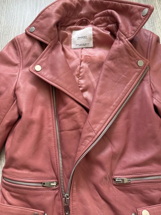 Geaca piele naturala Mango