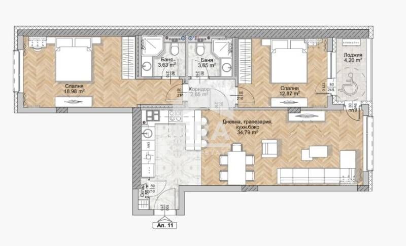 ЕРА Ливинг предлага перспективен тристаен апартамент с функционално ра