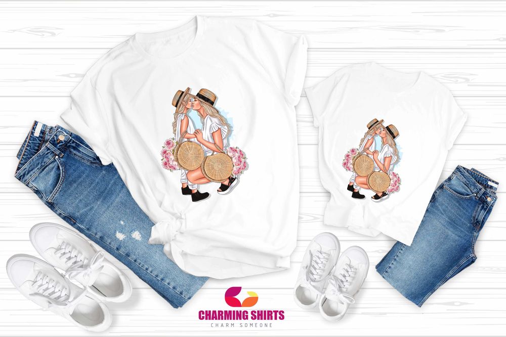 Нови Еднакви тениски Мама и Аз от 100% памук