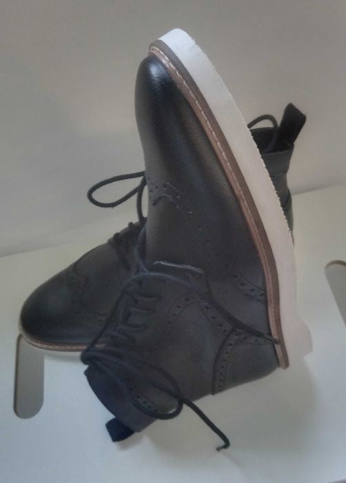 Ghete lace-up 44 44.5 premium ASOS NOI piele naturala moale