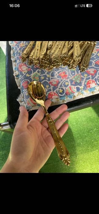 Set de tacâmuri placate cu aur de 24k
