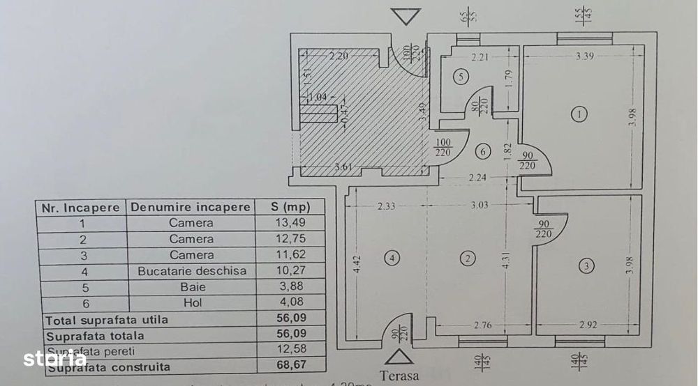 Apartament 3 camere cu curte proprie – gata de mutat!
