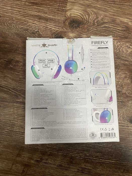 Vand casti white shark firefli gaming headset