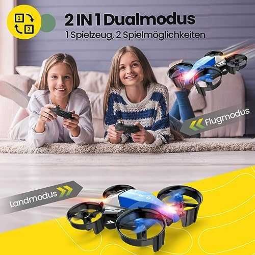 Holy Stone HS210F Мини дрон 2в1 с Land Mode (Син)