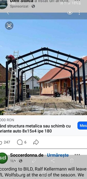 Hala metalica 190mp la 3000 euro
