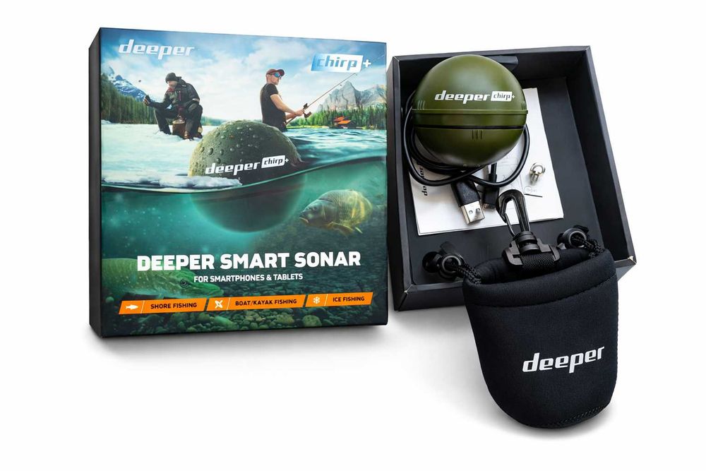 Deeper Chirp+ Sonar – ca nou, utilizare minimă, complet cu accesorii