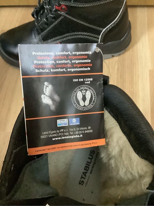 Bocanci piele cu protectie imblaniti 43/ 44