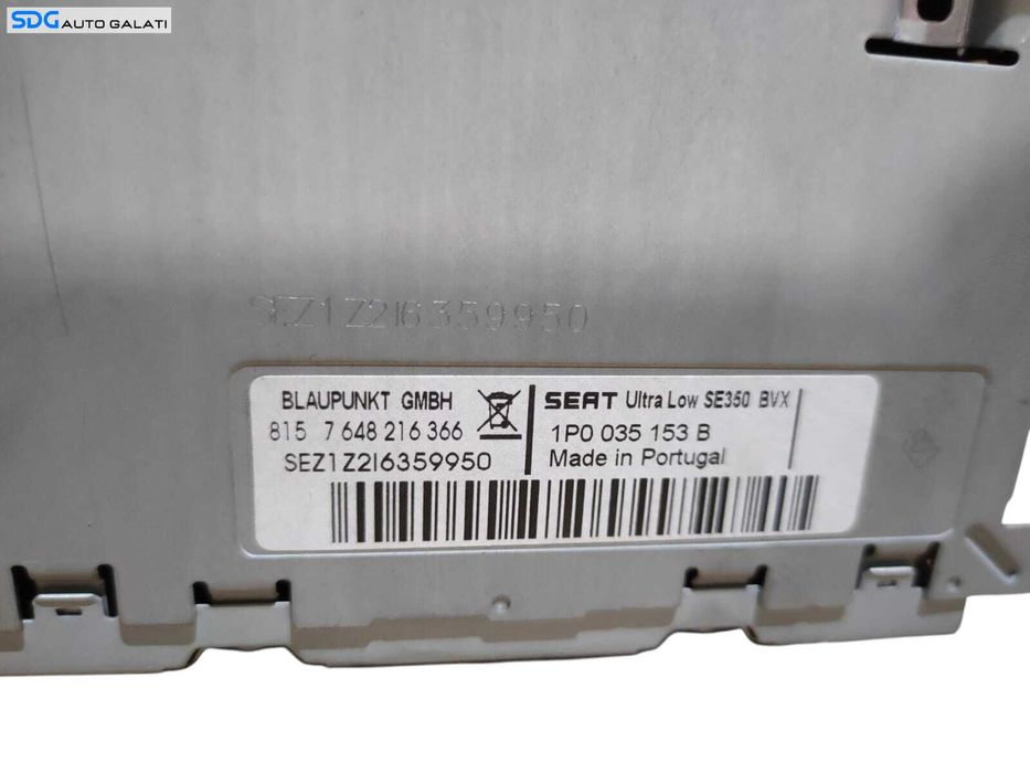 Unitate Radio CD Player Blaupunkt Seat Leon 1P Facelift FL 2008 - 2013 Cod 1P0035153B [L5632]