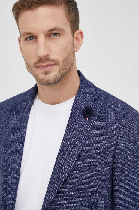 Sacou blazer slim 46 S de lux Club Of Gents NOU lana super 120's navy