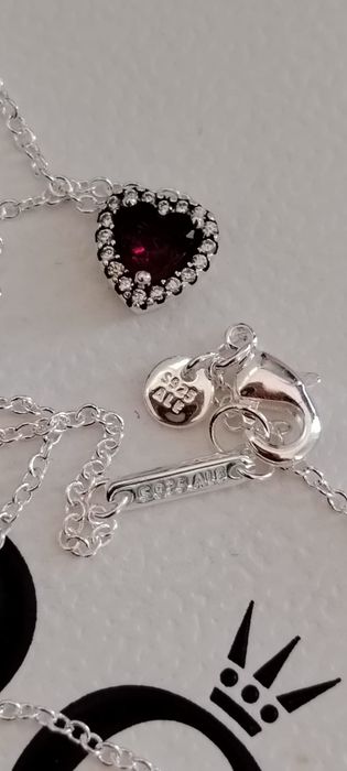 Set Nou Pandora Moments Heart Red Silver S925 Ale