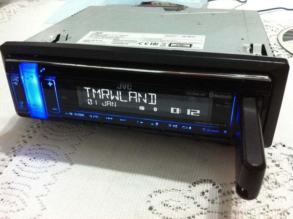 Radio CD MP3 player JVC KDR871BT cu Bluetooth, AUX, USB (statie