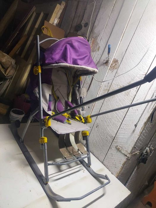 Санки коляска с колесами