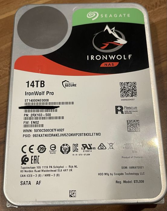 HDD Seagate IronWolf Pro 14TB - NAS/Server - CMR- 7200RPM