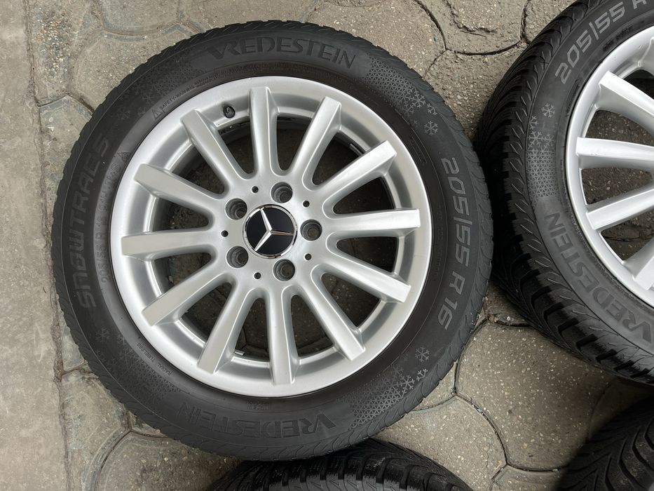Jante aliaj 5x112mm, anvelope 205/55 R16 Mercedes, Vw, Audi, Seat, Skoda