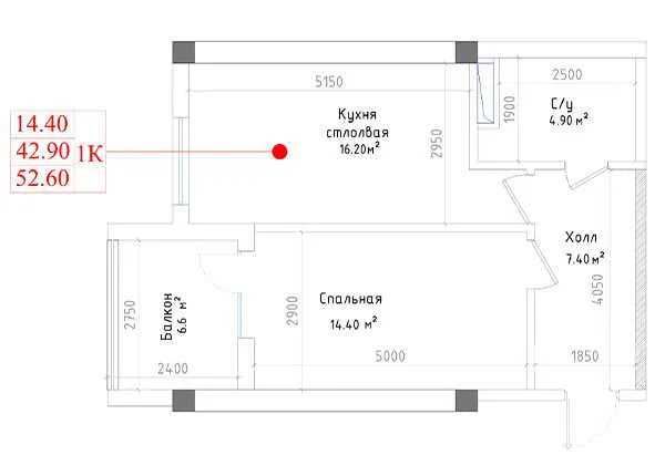 мирабад 1 ком 53м2;