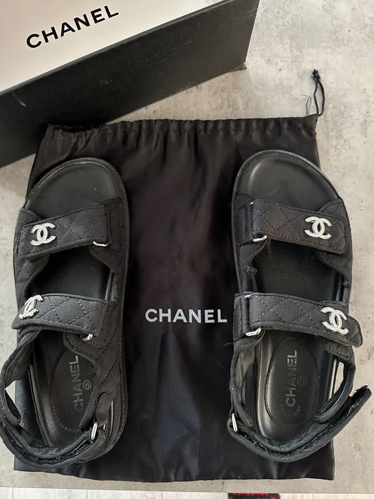 Черни сандали Chanel
