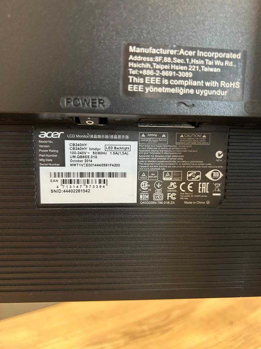 Монитор Acer CB240HY