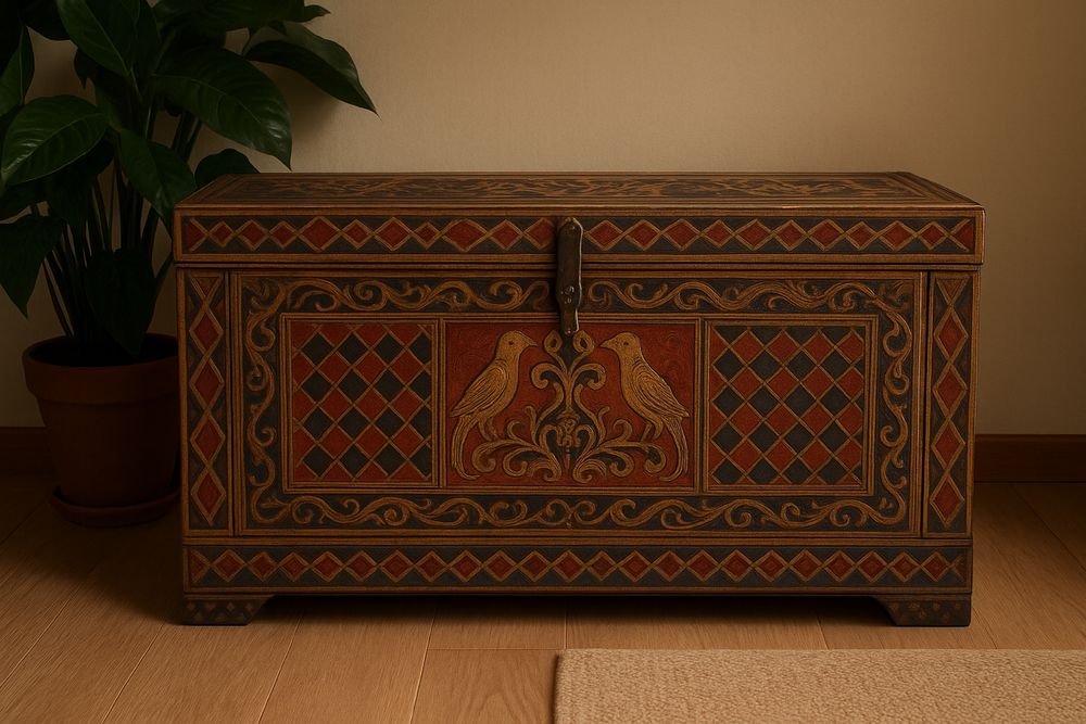 Казахский сундук сандык сандық