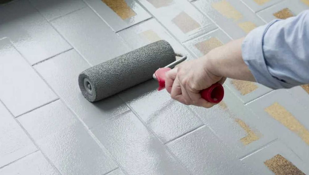 Vopsea epoxidică anticorozivă bicomponentă gri beton terase garaje 4kg