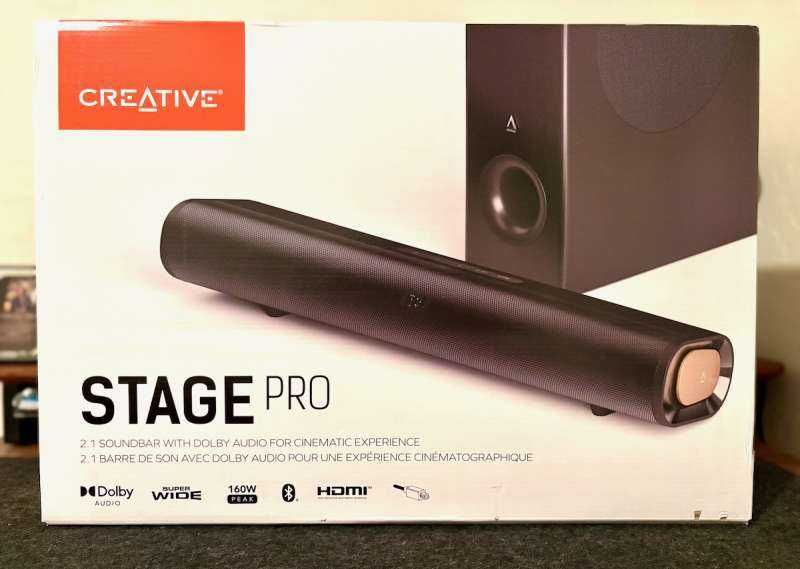 Creative Stage Pro Soundbar 2.1 Bluetooth și HDMI 160W Telecomanda Nou