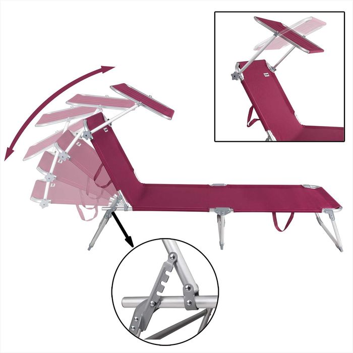 Сгъваем алуминиев шезлонг Ibiza- НОВ