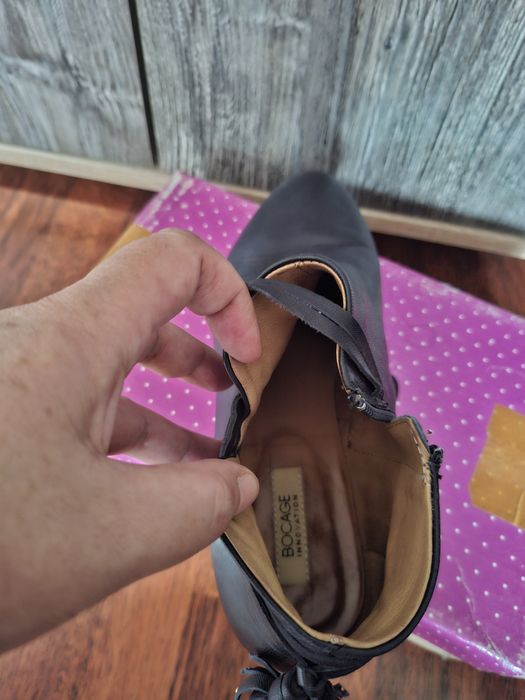 Кожанные козачки ботинки