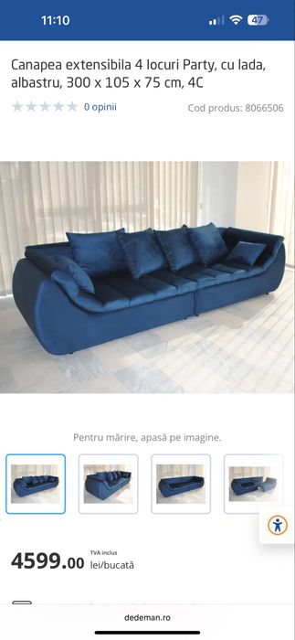 Canapea extensibila 4 locuri