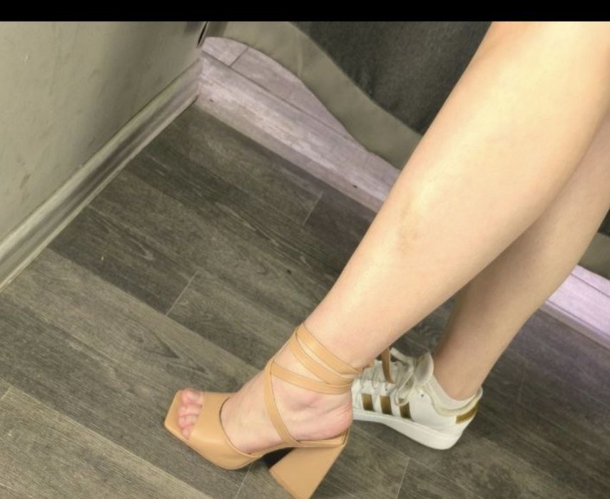 Sandale noi din piele eco