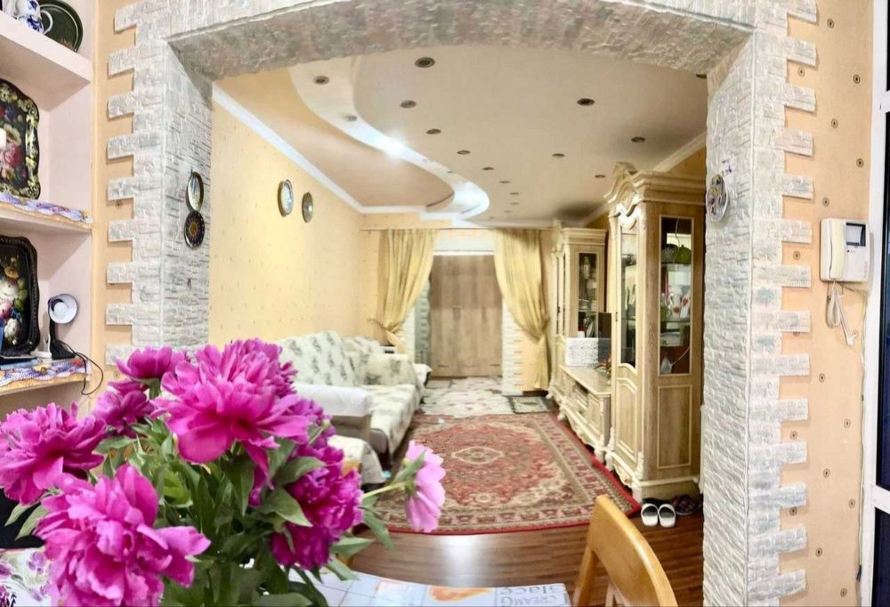 Юнусабад19 3/3/5 |Евроремонт  Не Торец| Зал, две спальни Балкон 2х6,4|