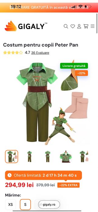 Costum Peter Pan