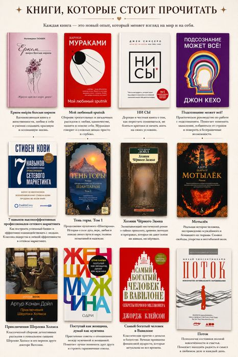 Книги разного жанра