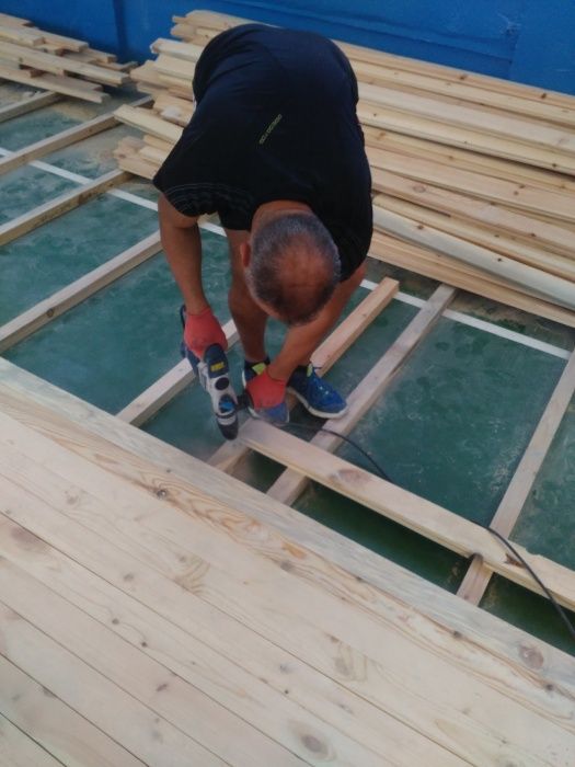 Циклене на естествен паркет и дюшеме Раковски