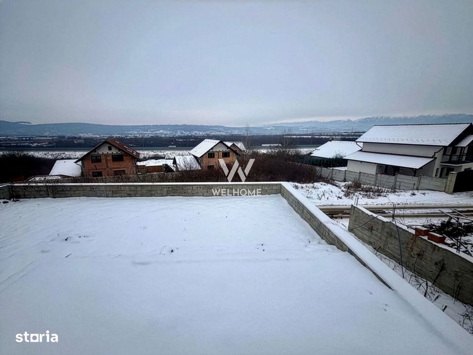 Casă individuală pe un nivel cu vedere panoramică spre munte