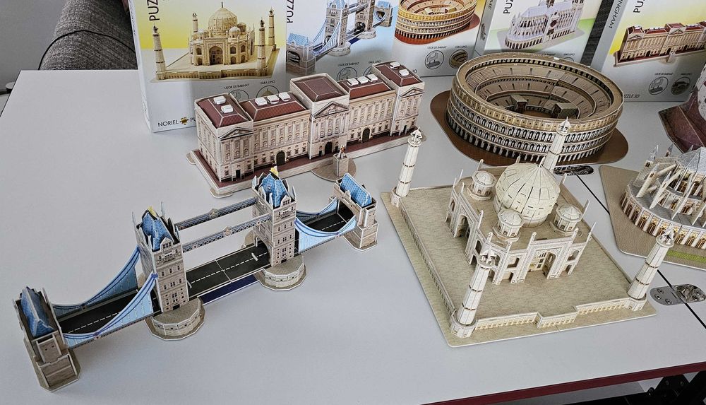 Puzzle-uri 3D - Colecție completă de 7 puzzle-uri de la Noriel