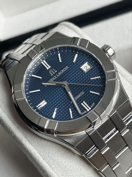 Maurice Lacroix Aikon 39mm Blue Automatic + оригинална гумена каишка