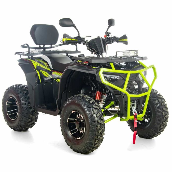 ATV XTR Pro Farmer X1 019, roti 10 inch, 200cc, 1+1 viteze, jante de aluminu, culoare (negru/verde; gri/verde)