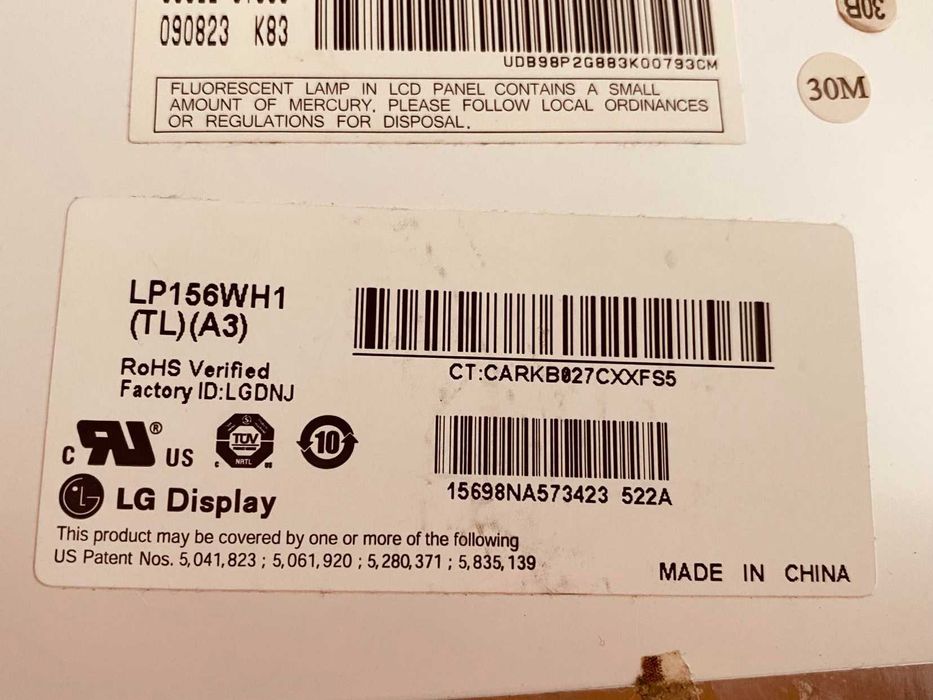 Дисплей-матрица 15,6 от Toshiba Satellite