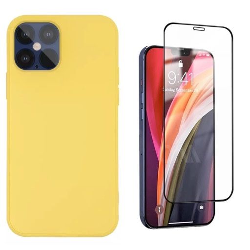 Husa SOFT Catifea+Folie Sticla Hard 9D 9H Iphone 12/13/14/15 PRO MAX