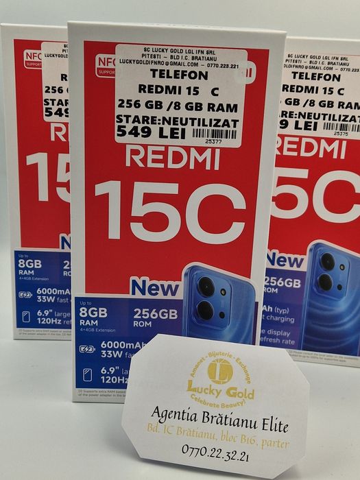 Redmi 15 C 256 GB 8 GB ram cod :25377,25375,25378