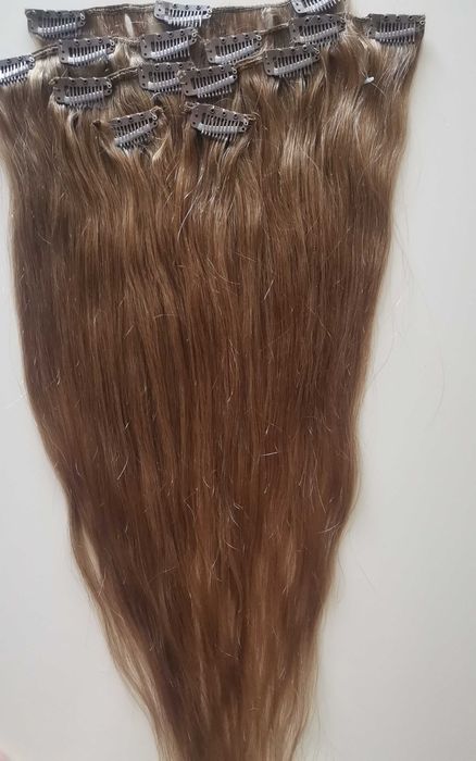 Естествена коса цвят лешник #8