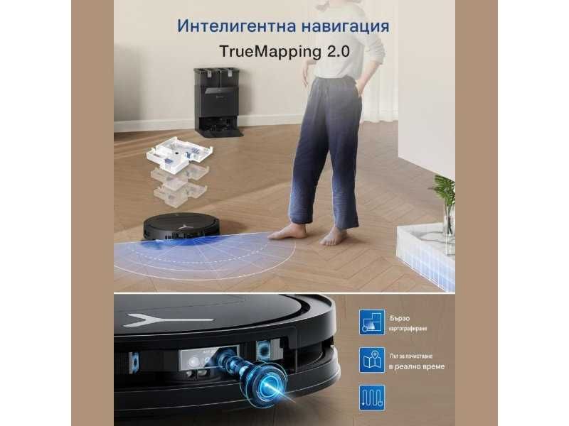 Робот Прахосмукачка ECOVACS DEEBOT T50 PRO Omni - 15000Pa, Черен