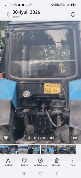 MTZ 82 MTZ80 TRAKTOR SOTILAD Traktor sotiladi Tiraktor radnoy xolatda