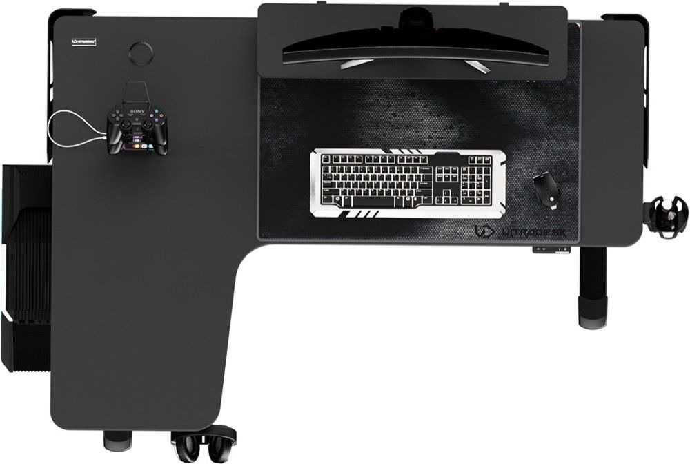 Геймърско бюро Ultradesk Winger, електрическо, регулируема височина, RGB