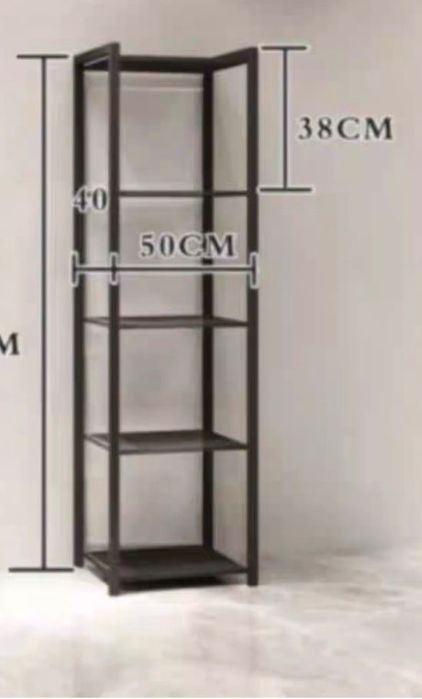 Металлическая напольная стойка шкафчик стеллаж