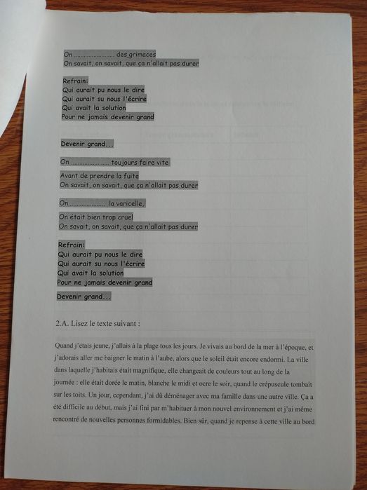 29 de Fișe, identice, cu exerciții pentru elevi despre L'imparfait