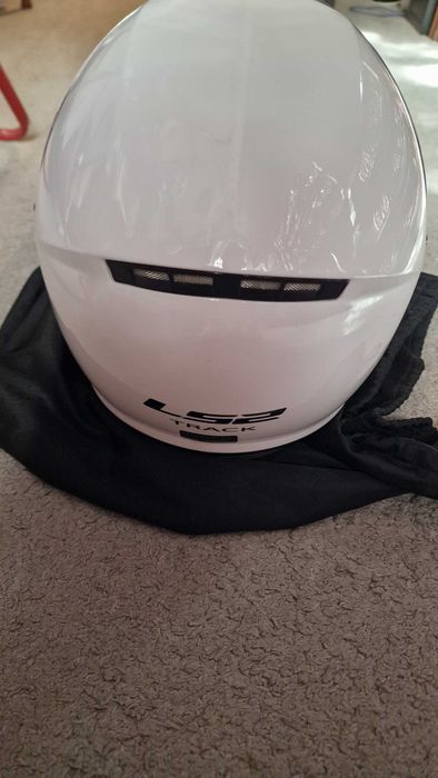 Cască moto Open-Face / Jet LS2 Track - Albă Marime S (cu husă de protecție)