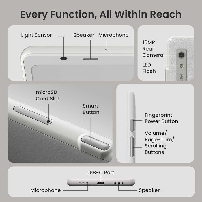 Новинка! Компактный ридер Onyx Boox Palma 2  E-ink 6.13" HD Carta 1200