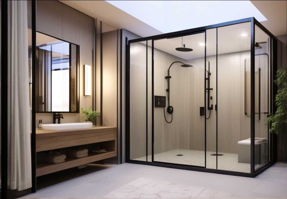 Стеклянная Душевая кабина Dushavoy kabina Душевые Раздвижные двери